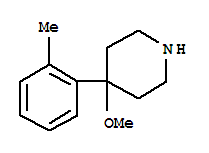 (9CI)-4-甲氧基-4-(2-甲基苯基)-哌啶结构式_793664-56-9结构式