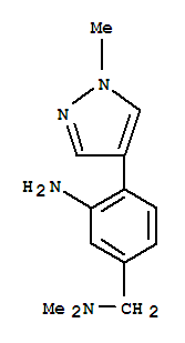 Benzenemethanamine, 3-amino-n,n-dimethyl-4-(1-methyl-1h-pyrazol-4-yl)-(9ci) Structure,793667-45-5Structure