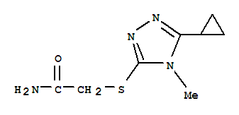 (9ci)-2-[(5-环丙基-4-甲基-4H-1,2,4-噻唑-3-基)硫代]-乙酰胺结构式_796064-20-5结构式