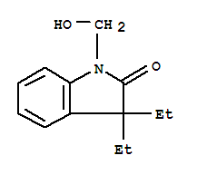 2H-indol-2-one,3,3-diethyl-1,3-dihydro-1-(hydroxymethyl)-(9ci) Structure,797051-83-3Structure