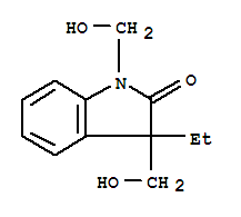 2H-indol-2-one,3-ethyl-1,3-dihydro-1,3-bis(hydroxymethyl)-(9ci) Structure,797051-84-4Structure