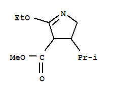 (9ci)-5-乙氧基-3,4-二氢-3-(1-甲基乙基)-2H-吡咯-4-羧酸甲酯结构式_80036-57-3结构式