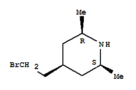 顺式-(8ci)-4-(2-溴乙基)-2,6-二甲基哌啶结构式_801159-41-1结构式