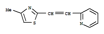 (8CI)-2-[2-(4-甲基-2-噻唑)乙烯基]-吡啶结构式_801162-58-3结构式