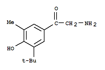 (8ci)-2-氨基-3-叔丁基-4-羟基-5-甲基-苯乙酮结构式_801168-18-3结构式