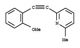 (8ci)-6-[(o-甲氧基苯基)乙炔]-2-甲基吡啶结构式_802619-63-2结构式