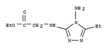 Glycine, n-(4-amino-5-ethyl-4h-1,2,4-triazol-3-yl)-, ethyl ester (8ci) Structure,802888-23-9Structure