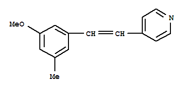 (8CI)-4-(3-甲氧基-5-甲基苯乙烯)-吡啶结构式_803628-67-3结构式