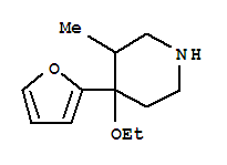 (9CI)-4-乙氧基-4-(2-呋喃)-3-甲基-哌啶结构式_803644-12-4结构式