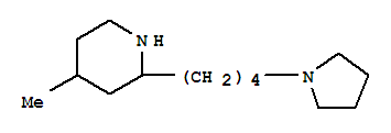 (9CI)-4-甲基-2-[4-(1-吡咯烷)丁基]-哌啶结构式_805977-08-6结构式