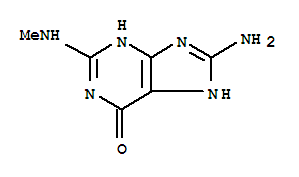 6H-purin-6-one, 8-amino-1,7-dihydro-2-(methylamino)-(9ci) Structure,806640-27-7Structure