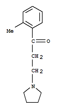 (9ci)-1-(2-甲基苯基)-3-(1-吡咯烷)-1-丙酮结构式_807285-55-8结构式