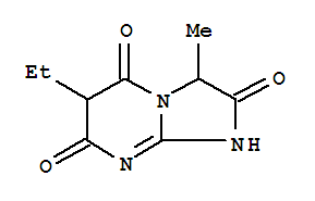 (9ci)-6-乙基-3-甲基-咪唑并[1,2-a]嘧啶-2,5,7(1h,3h,6h)-三酮结构式_807295-78-9结构式