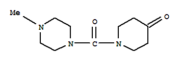 (9ci)-1-[(4-甲基-1-哌嗪)羰基]-4-哌啶酮结构式_807326-49-4结构式