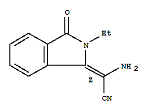 (2z)-(9ci)-氨基(2-乙基-2,3-二氢-3-氧代-1H-异吲哚-1-基)-乙腈结构式_809230-45-3结构式