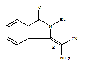 (2e)-(9ci)-氨基(2-乙基-2,3-二氢-3-氧代-1H-异吲哚-1-基)-乙腈结构式_809230-51-1结构式