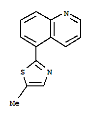 (4CI)-5-(5-甲基-2-噻唑)-喹啉结构式_810690-50-7结构式