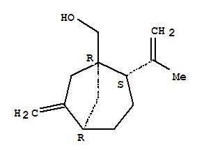 (1r,2s,5r)-(9ci)-6-亚甲基-2-(1-甲基乙烯)-双环[3.2.1]辛烷-1-甲醇结构式_811440-28-5结构式