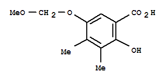 (9ci)-2-羟基-5-(甲氧基甲氧基)-3,4-二甲基-苯甲酸结构式_816456-21-0结构式