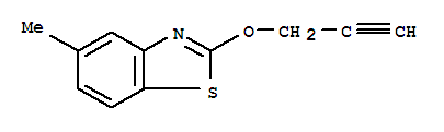 (9ci)-5-甲基-2-(2-丙炔氧基)-苯并噻唑结构式_81696-98-2结构式