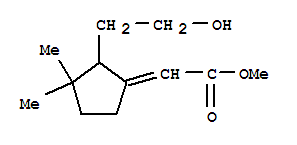 Acetic acid, [2-(2-hydroxyethyl)-3,3-dimethylcyclopentylidene]-, methyl ester (9ci) Structure,819867-85-1Structure