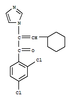 3-环己基-1-(2,4-二氯苯基)-2-(1H-咪唑-1-基)-2-丙烯-1-酮结构式_82013-25-0结构式