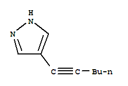 1H-pyrazole, 4-(1-hexynyl)-(9ci) Structure,82099-92-1Structure