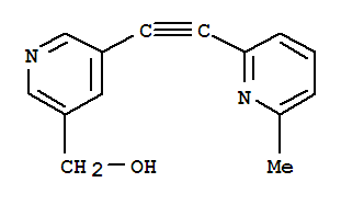 (9ci)-5-[(6-甲基-2-吡啶)乙炔]-3-吡啶甲醇结构式_824389-39-1结构式