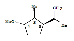 (1r,2r,3r)-rel-(9ci)-1-甲氧基-2-甲基-3-(1-甲基乙烯)-环戊烷结构式_824391-11-9结构式