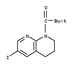 1-(6-碘-3,4-二氢-2H-[1,8]萘啶-1-基)-2,2-二甲基-1-丙酮结构式_824429-55-2结构式