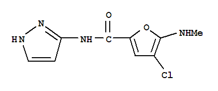 2-Furancarboxamide, 4-chloro-5-(methylamino)-n-1h-pyrazol-3-yl- Structure,826991-50-8Structure