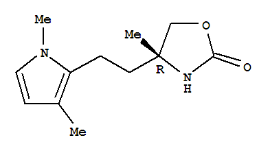 2-Oxazolidinone,4-[2-(1,3-dimethyl-1h-pyrrol-2-yl)ethyl]-4-methyl-,(4r)-(9ci) Structure,827344-89-8Structure