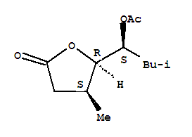 (4s,5r)-(9ci)-5-[(1s)-1-(乙酰基氧基)-3-甲基丁基]二氢-4-甲基-2(3H)-呋喃酮结构式_828263-44-1结构式