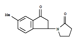 (9ci)-1-(2,3-二氢-5-甲基-3-氧代-1H-茚-1-基)-2-吡咯烷酮结构式_828267-63-6结构式