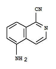 (9ci)-5-氨基-1-异喹啉甲腈结构式_83562-16-7结构式