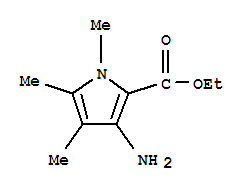 (9ci)-3-氨基-1,4,5-三甲基-1H-吡咯-2-羧酸乙酯结构式_83621-76-5结构式