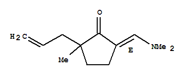 (5E)-(9CI)-5-[(二甲基氨基)亚甲基]-2-甲基-2-(2-丙烯基)-环戊酮结构式_836628-67-2结构式