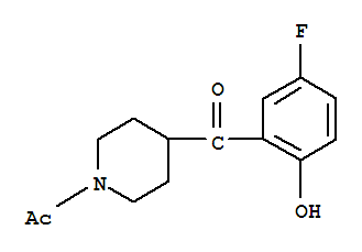 1-[4-(5-Fluoro-2-hydroxybenzoyl)-1-piperidinyl]-ethanone Structure,84162-84-5Structure