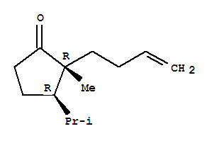 (2R,3R)-(9CI)-2-(3-丁烯)-2-甲基-3-(1-甲基乙基)-环戊酮结构式_844697-54-7结构式