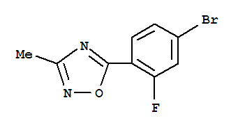 5-(4-Bromo-2-fluorophenyl)-3-methyl-1,2,4-oxadiazole Structure,845306-17-4Structure