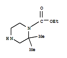 (9CI)-2,2-二甲基-1-哌嗪羧酸乙酯结构式_846052-90-2结构式