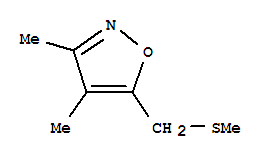 (9ci)-3,4-二甲基-5-[(甲基硫代)甲基]-异噁唑结构式_84654-46-6结构式