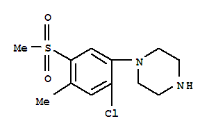 1-[2-Chloro-4-methyl-5-(methylsulfonyl)phenyl]piperazine Structure,849035-65-0Structure