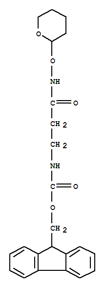 N-(2H-3,4,5,6-四氢吡喃-2-基氧基)-3-[(芴-9-基甲氧基)羰基氨基]丙酰胺结构式_850349-60-9结构式