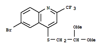 6-Bromo-4-(2,2-dimethoxyethylthio)-2-(trifluoromethyl)quinoline Structure,850349-80-3Structure