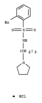 2-溴-N-(3-吡咯烷-1-基-丙基)-苯磺酰胺盐酸盐结构式_850411-15-3结构式