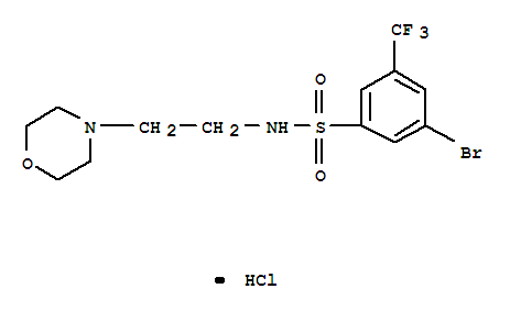 3-Bromo-n-(2-morpholin-4-yl-ethyl)-5-trifluoromethyl-benzenesulfonamide hydrochloride Structure,850411-19-7Structure