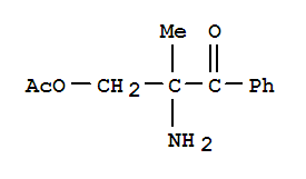 3-(乙酰基氧基)-2-氨基-2-甲基-1-苯基-1-丙酮结构式_851746-65-1结构式