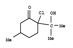 2-Chloro-2-(2-hydroxy-2-propanyl)-5-methylcyclohexanone Structure,854820-31-8Structure