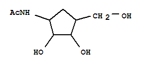 N-[2,3-二羟基-4-(羟基甲基)环戊基]-乙酰胺结构式_856328-53-5结构式